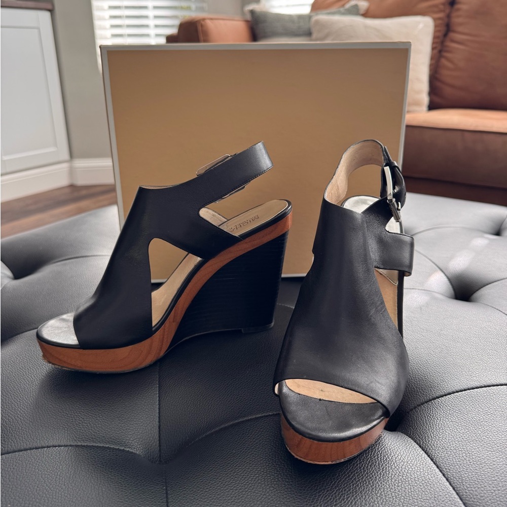 Black Michael Kors Wedge Sandals
